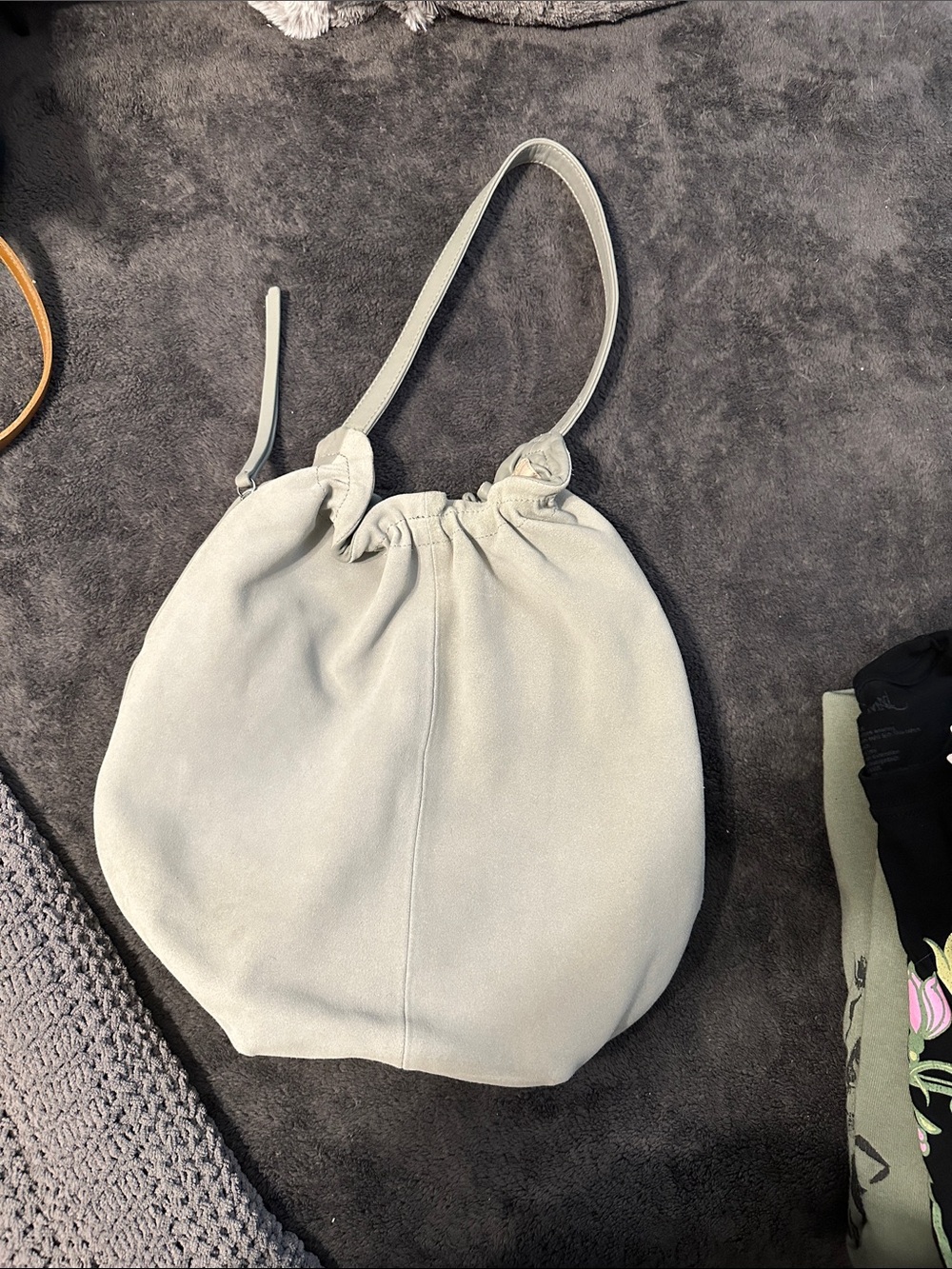 Lucky Brand Greenish-Grey Hobo Shoulder Bag